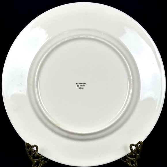 La Petite LP5 China Warranted 22 Karat Gold Filigree Dinner Plate-10 5/8" RARE - Picture 8 of 10